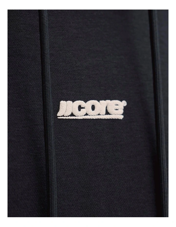 Club Backprint Sweat Hoodie in Black image 3