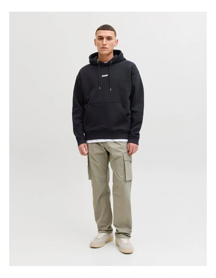 Club Backprint Sweat Hoodie in Black image 4