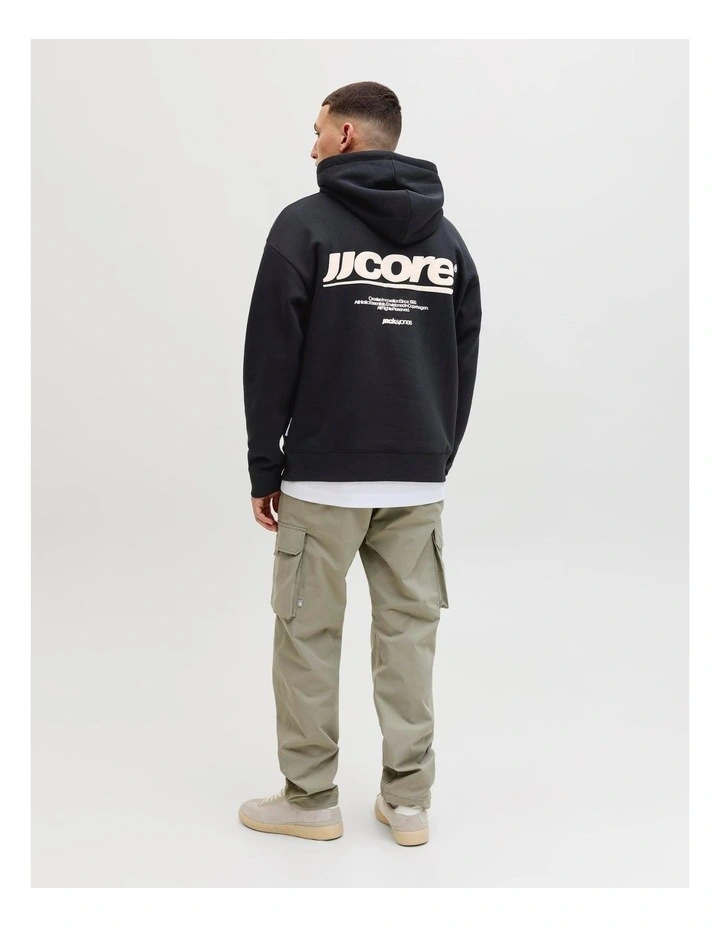Club Backprint Sweat Hoodie in Black image 5