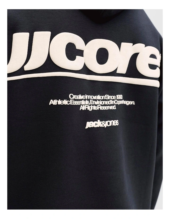 Club Backprint Sweat Hoodie in Black image 6