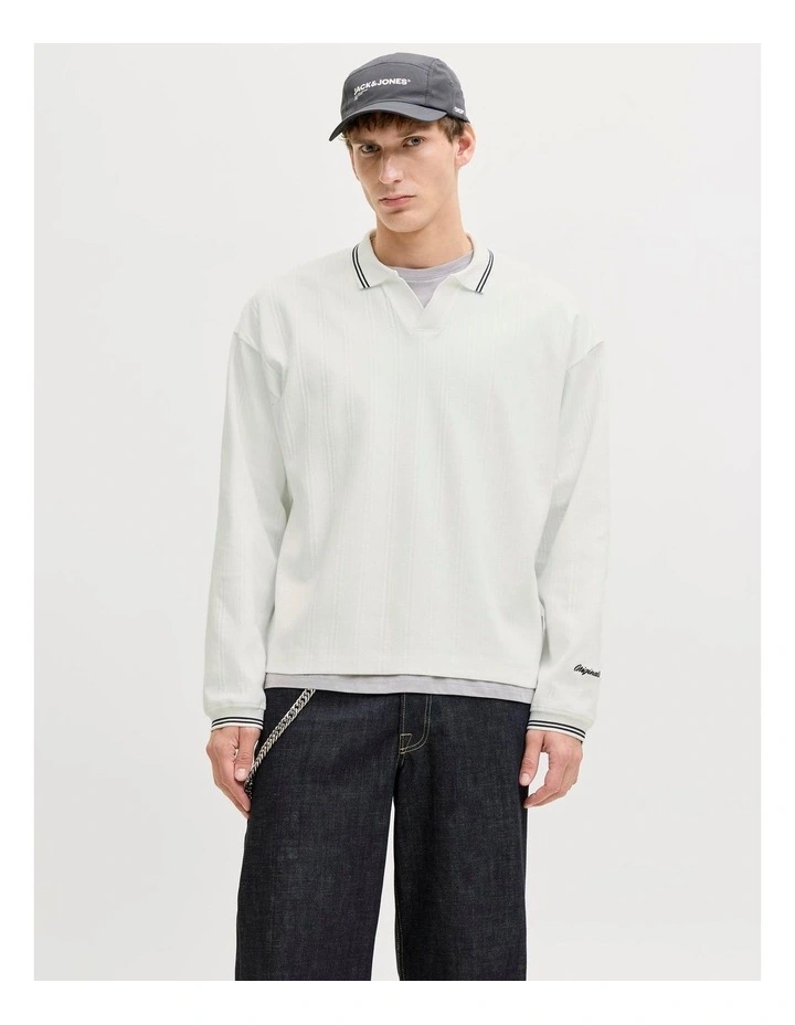 Niagara Sweat Split Neck Knit in White image 1