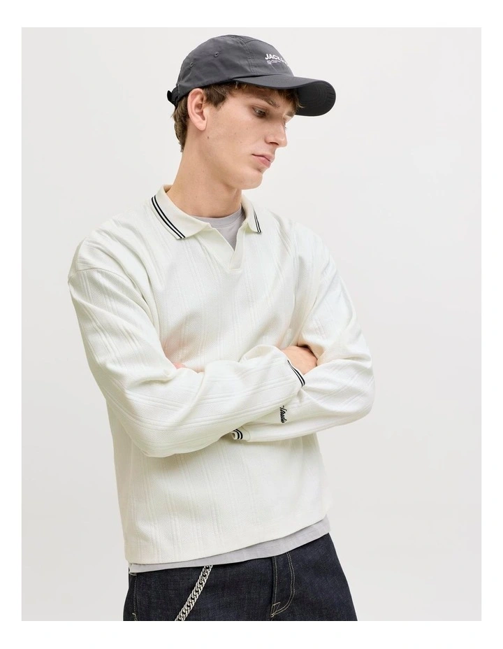 Niagara Sweat Split Neck Knit in White image 2