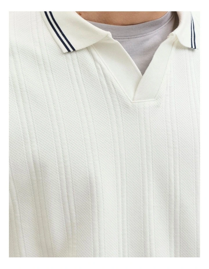 Niagara Sweat Split Neck Knit in White image 3