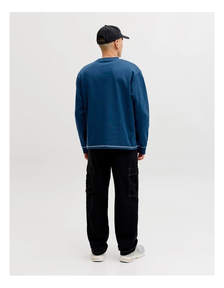 Club Stitch Sweat Crew Neck in Blue image 5