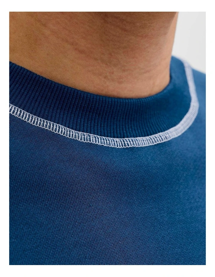 Club Stitch Sweat Crew Neck in Blue image 6