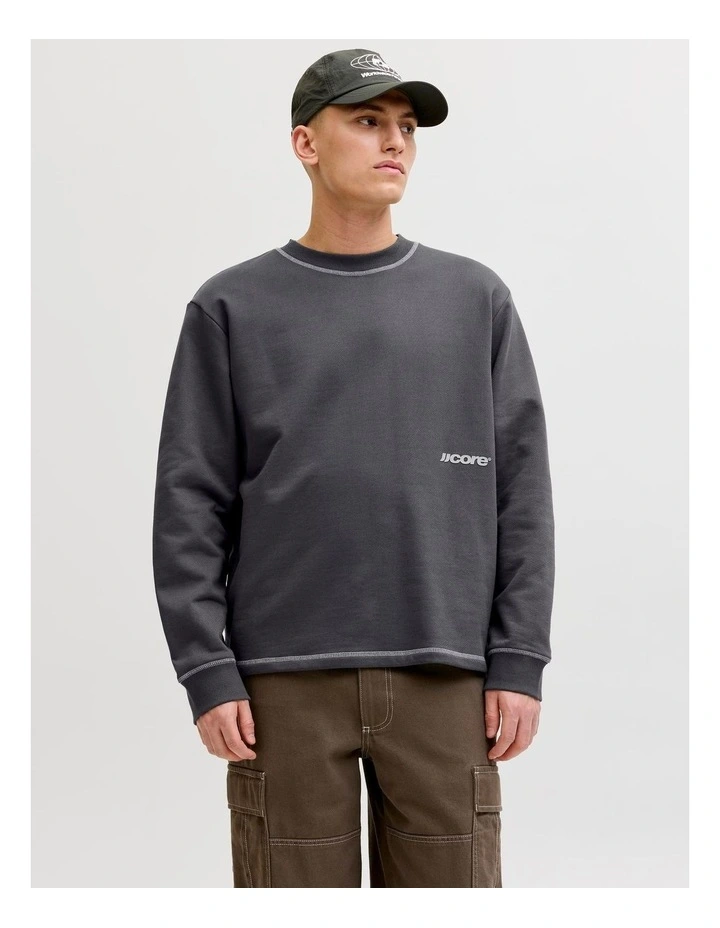Club Stitch Sweat Crew Neck in Black image 1