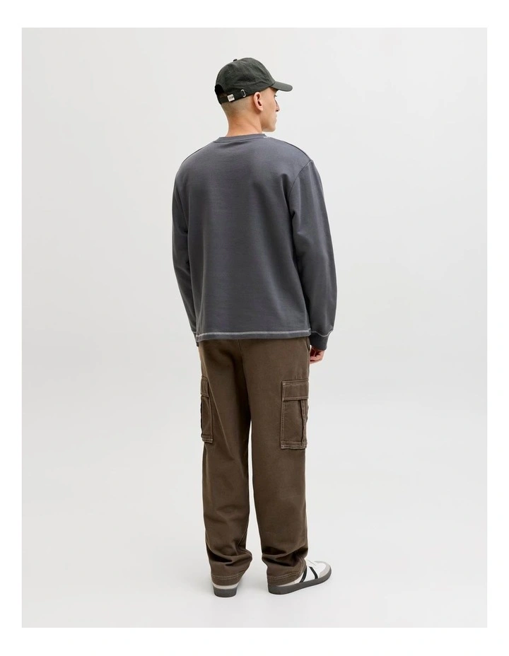 Club Stitch Sweat Crew Neck in Black image 5