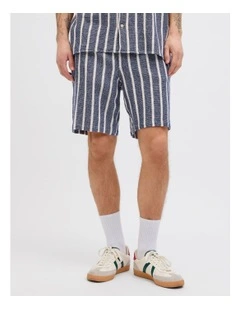 JPSTJAIDEN COBA Stripe Jog Shorts in Ocean Cavern