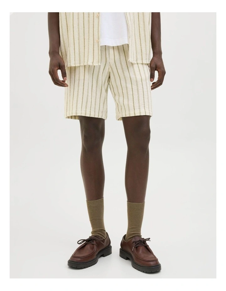 JPSTJAIDEN COBA Stripe Jog Shorts in Cedar image 1