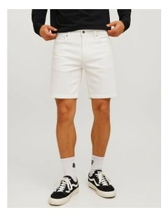 JJIRICK JJORIGINAL Denim Shorts in White