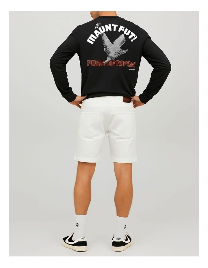 JJIRICK JJORIGINAL Denim Shorts in White image 2
