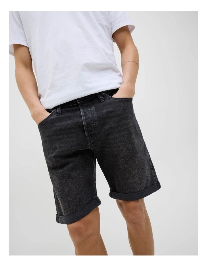 JJIRICK Original Denim Short in Black image 2