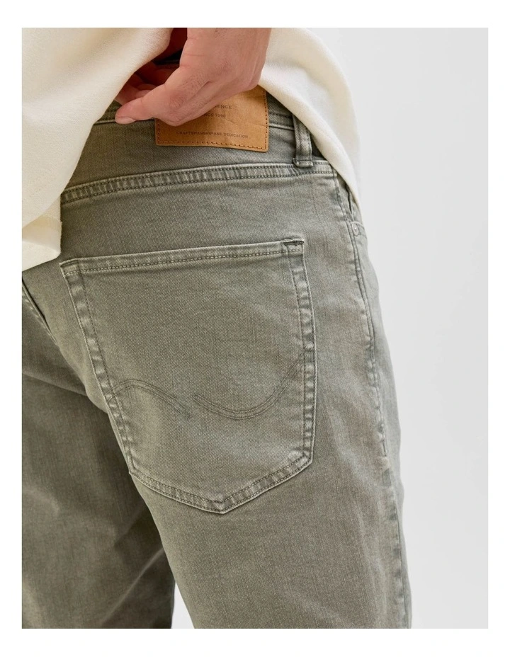 JJIRICK Original Denim Shorts in Deep Lichen Green image 2