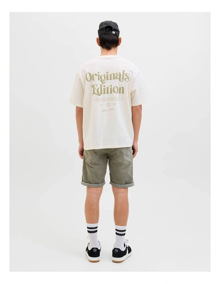 JJIRICK Original Denim Shorts in Deep Lichen Green image 4