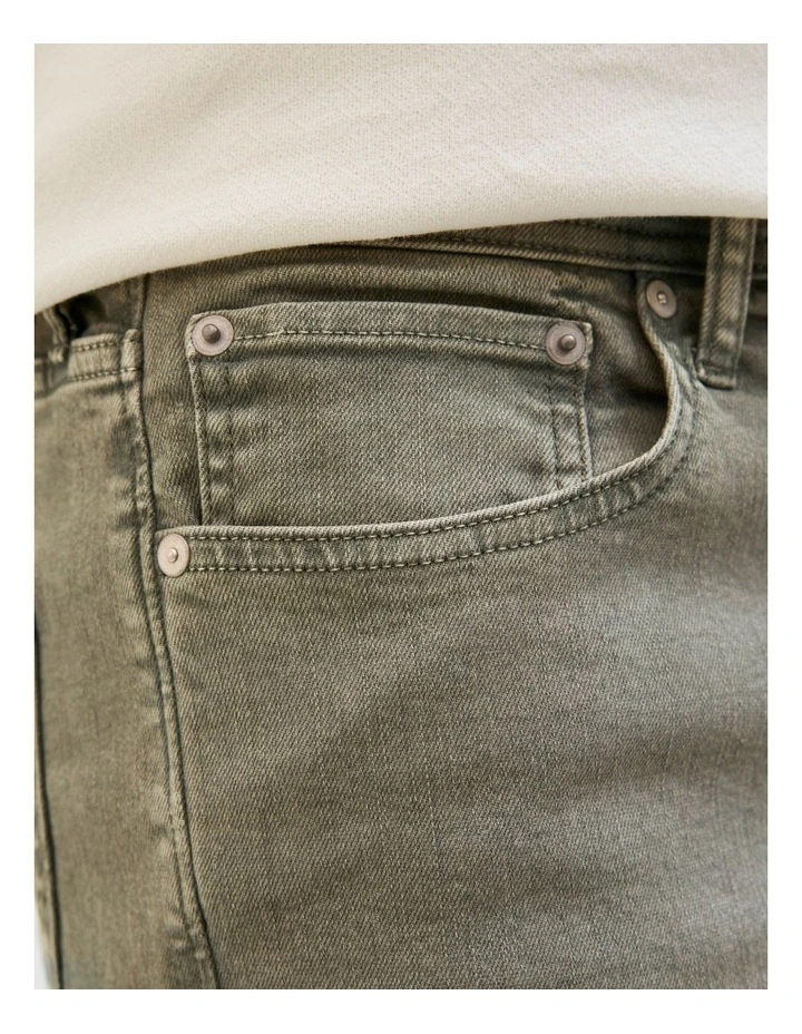 JJIRICK Original Denim Shorts in Deep Lichen Green image 5