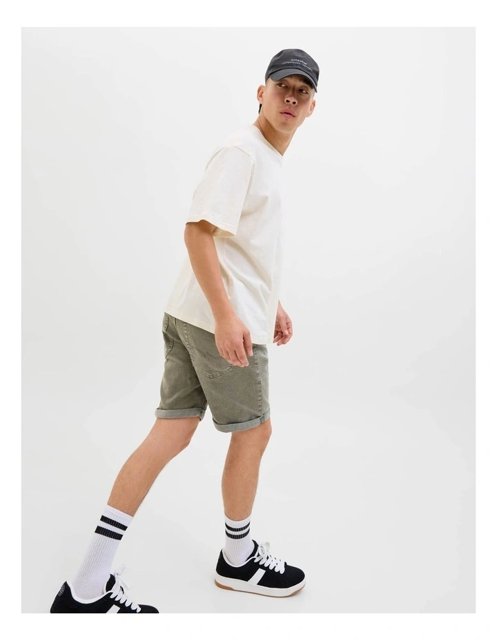 JJIRICK Original Denim Shorts in Deep Lichen Green image 6