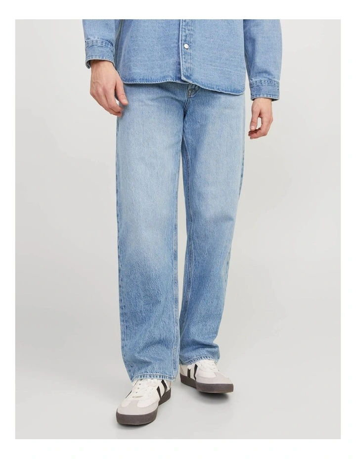 Jjieddie Jjioriginal Loose Fit Jeans in Blue image 3
