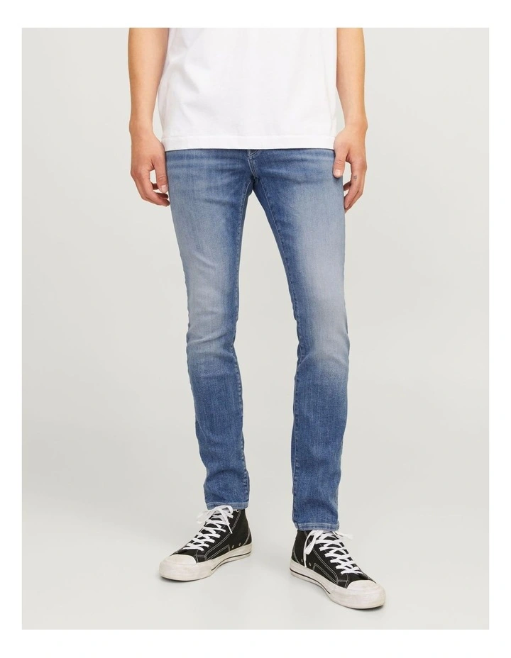 Glenn Fox 489 Slim Jeans in Blue Denim image 1