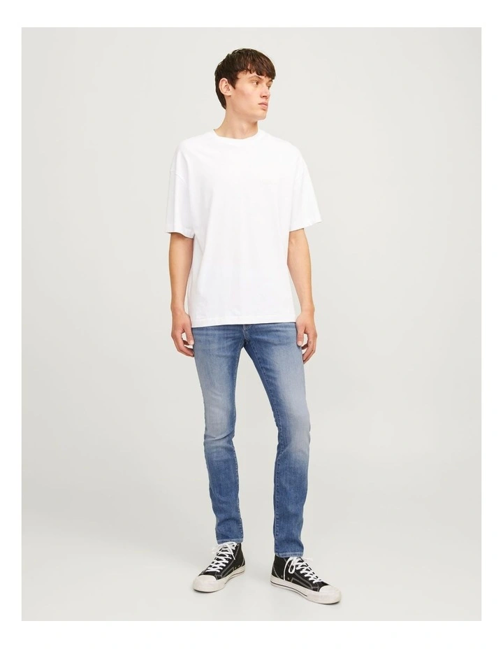 Glenn Fox 489 Slim Jeans in Blue Denim image 3