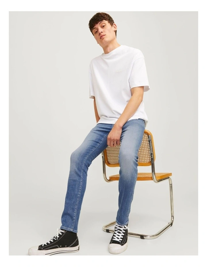 Glenn Fox 489 Slim Jeans in Blue Denim image 5