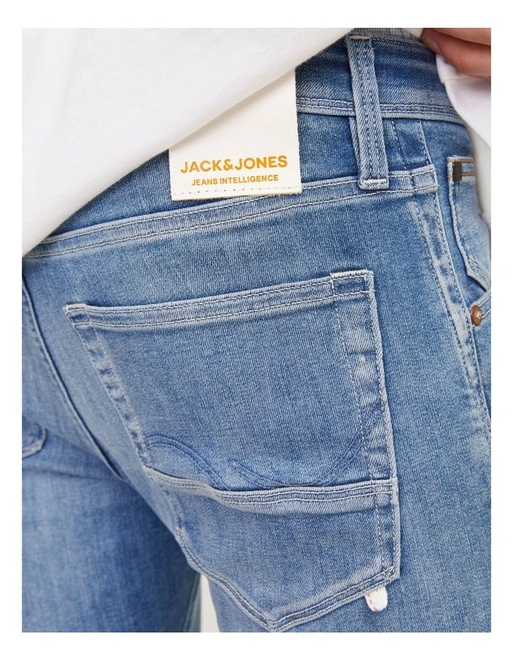 Glenn Fox 489 Slim Jeans in Blue Denim image 6