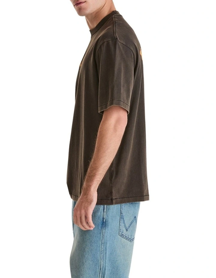 North Elm Slacker Tee in Black image 3