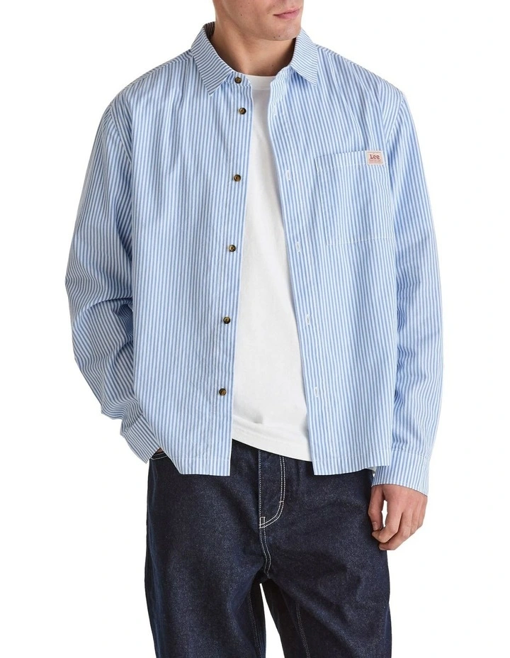 Bateman Long Sleeve Shirt in Blue image 1