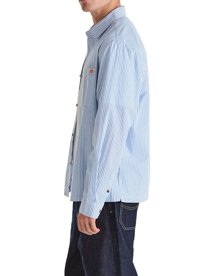 Bateman Long Sleeve Shirt in Blue image 3
