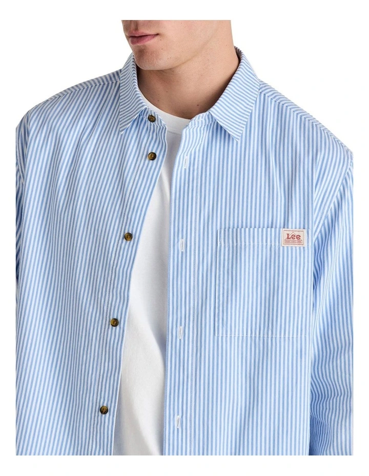 Bateman Long Sleeve Shirt in Blue image 4