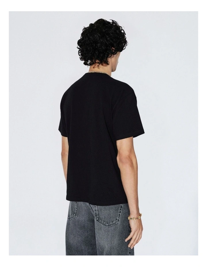 Bace T-Shirt in Black Brush image 3