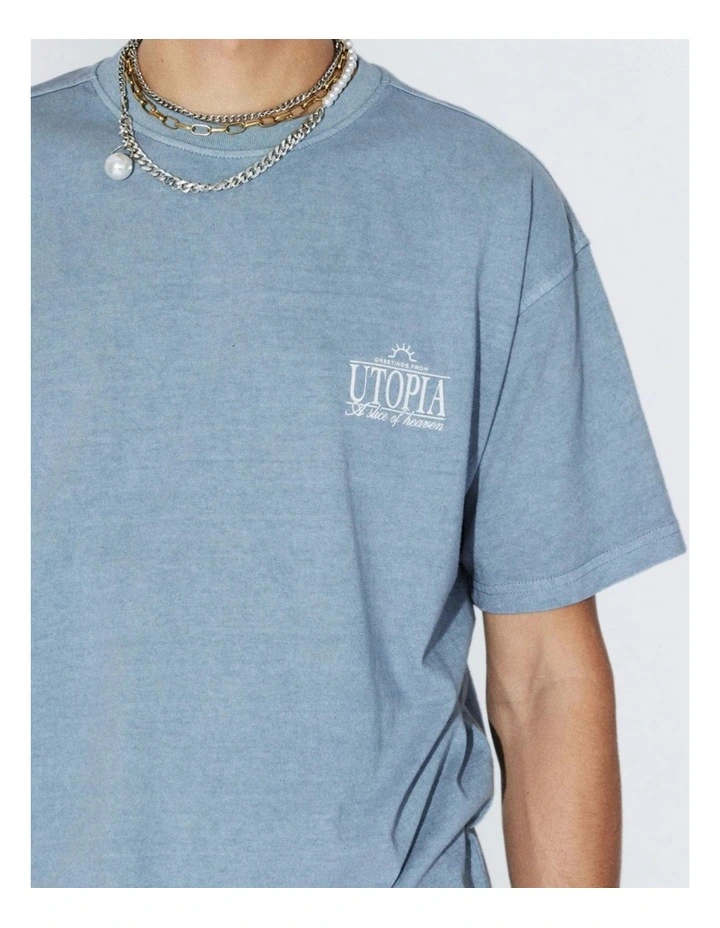 Trooper T-shirt in Washed Blue Utopia image 4