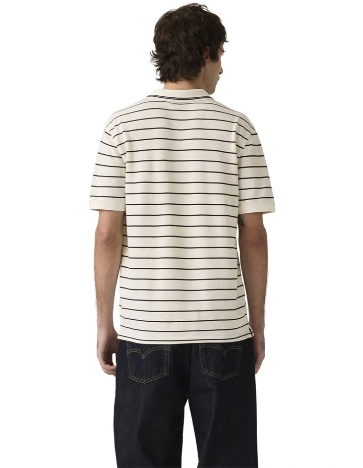 Original Polo Shirt in Teddy Stripe Egret image 2