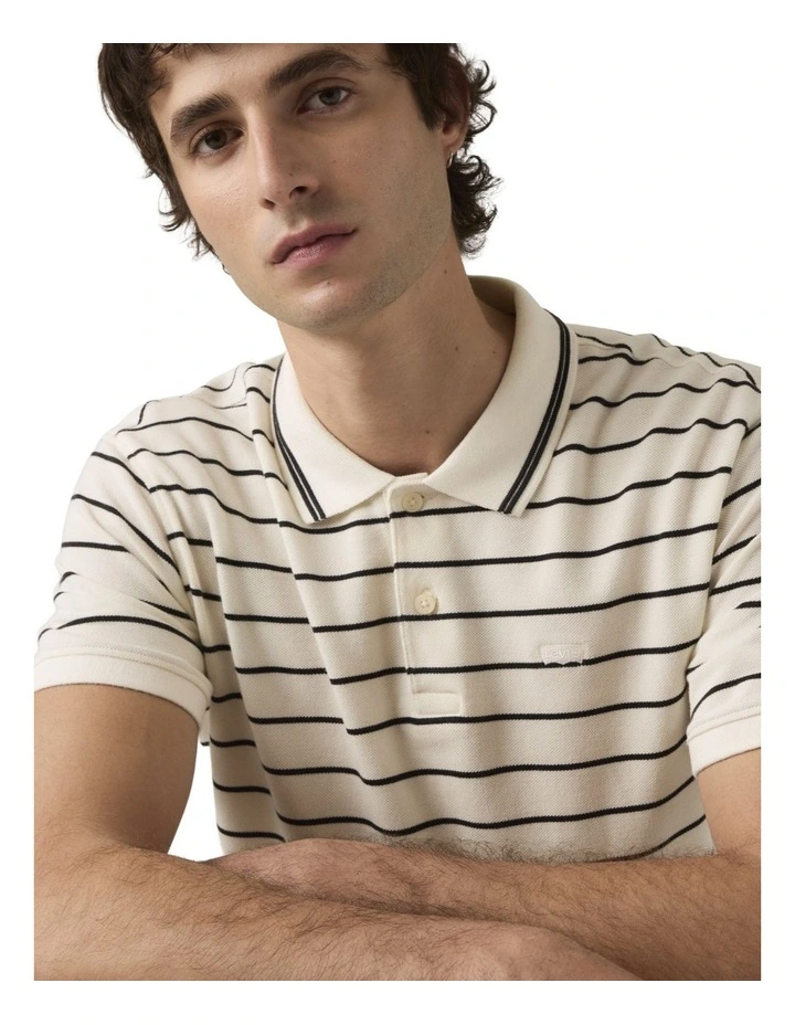 Original Polo Shirt in Teddy Stripe Egret image 3