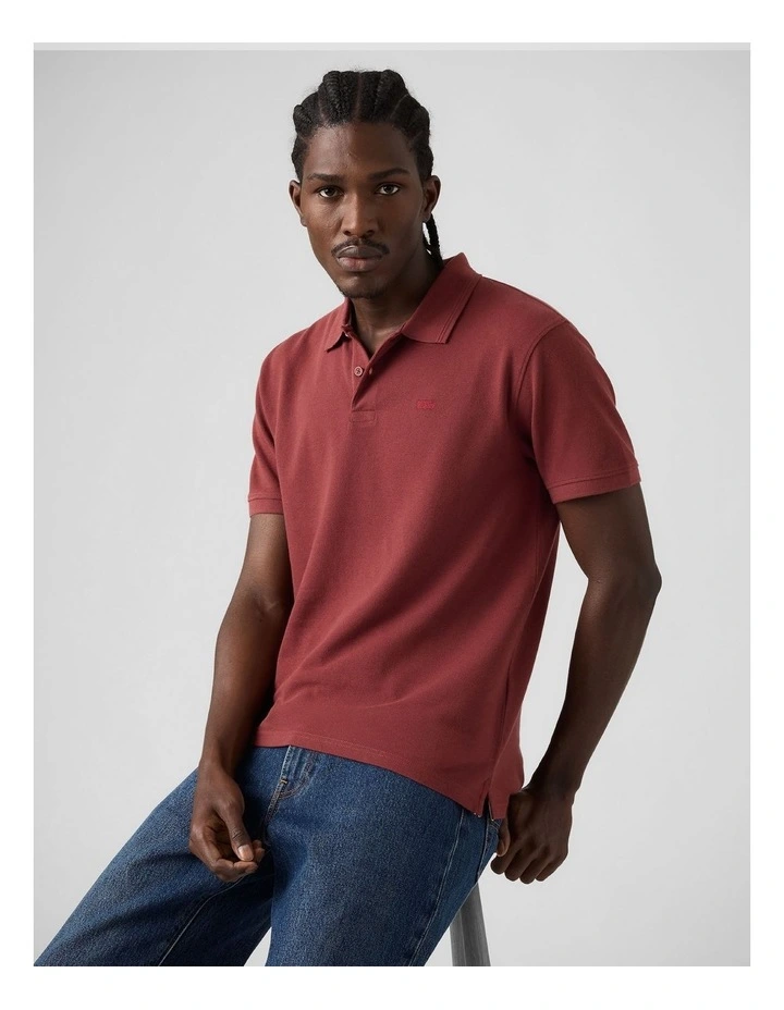 Levis Original Polo in Oxblood Red Pique image 3