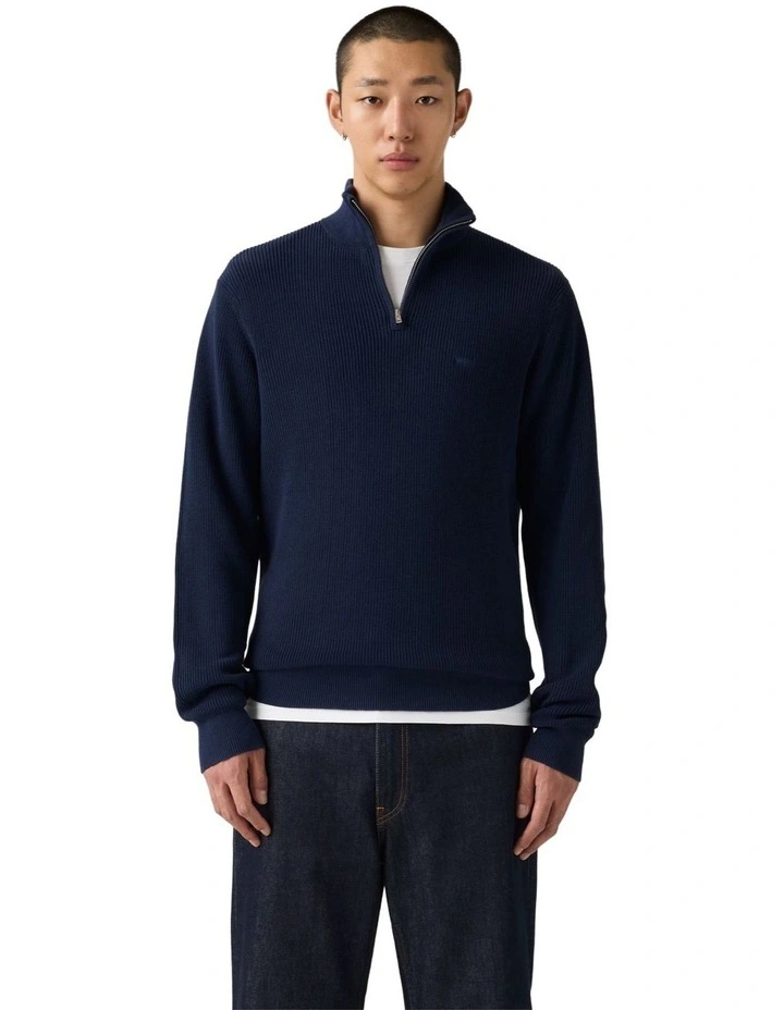 Housemark Quarter Zip Sweater in Naval Academy image 1