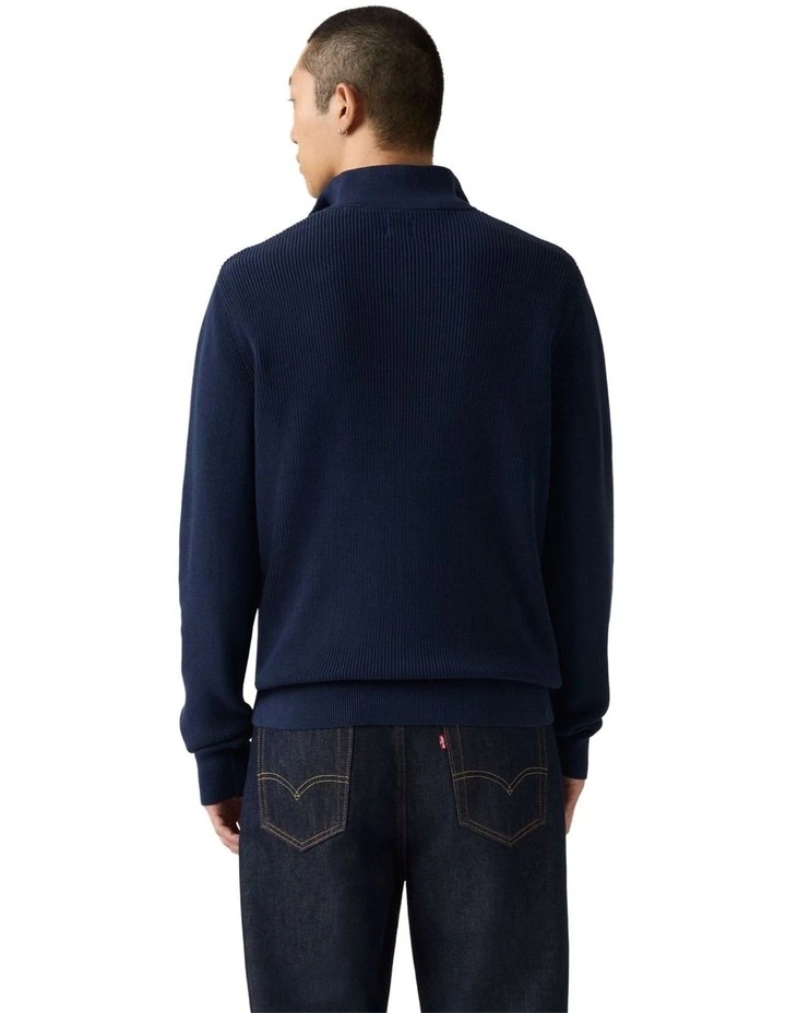 Housemark Quarter Zip Sweater in Naval Academy image 2
