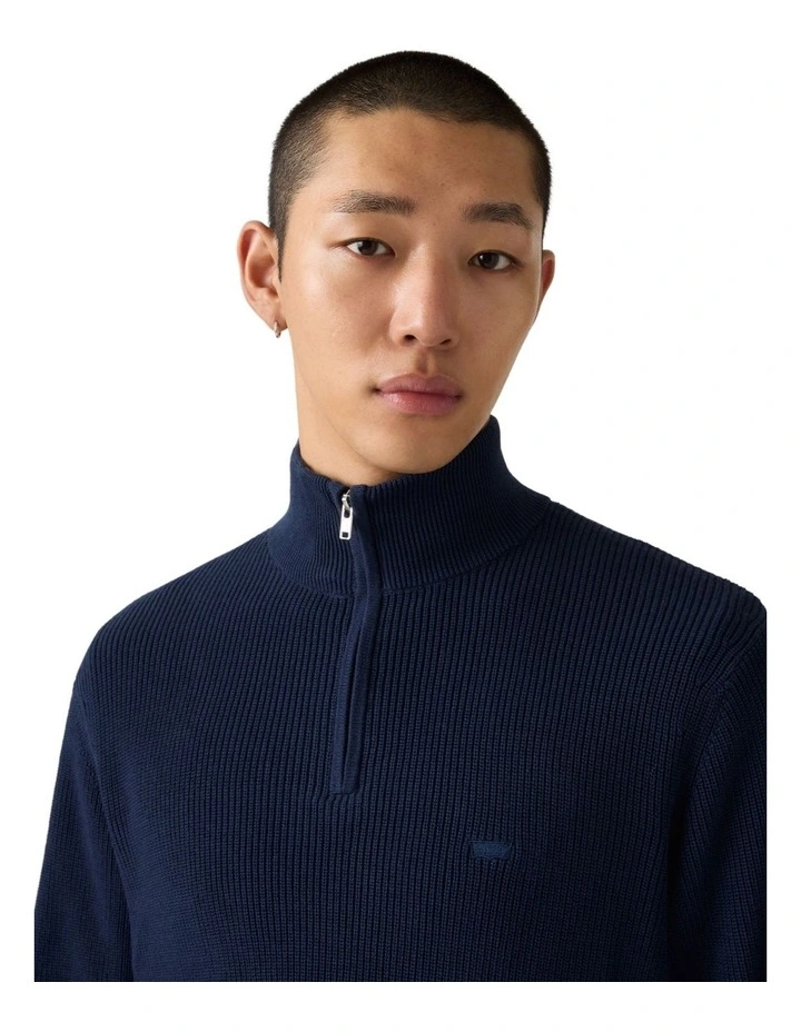 Housemark Quarter Zip Sweater in Naval Academy image 3