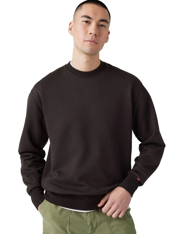 Authentic Crewneck Sweatshirt in Black Agate image 4