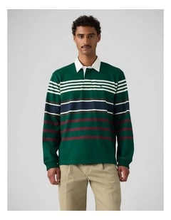 Union Rugby Shirt in Amos Stripe Ponderosa Pine