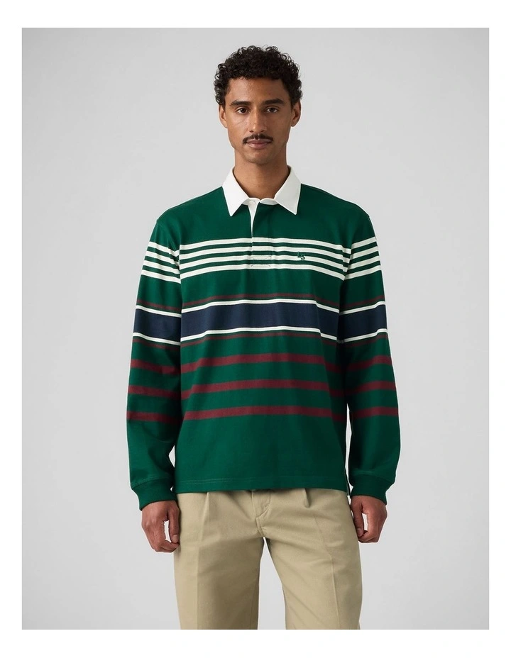 Union Rugby Shirt in Amos Stripe Ponderosa Pine image 1