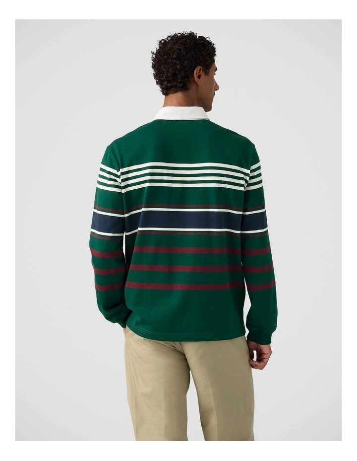 Union Rugby Shirt in Amos Stripe Ponderosa Pine image 2