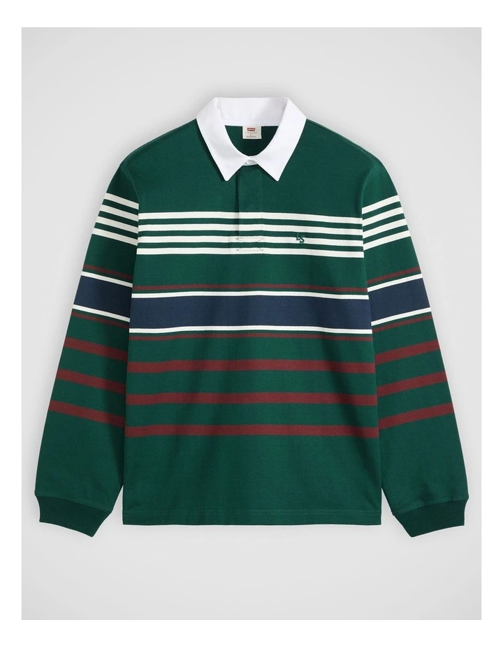 Union Rugby Shirt in Amos Stripe Ponderosa Pine image 5