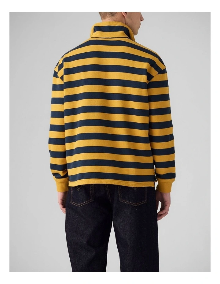 Cameron Quarter-Zip in Pollard Stripe Navy Blazer image 2