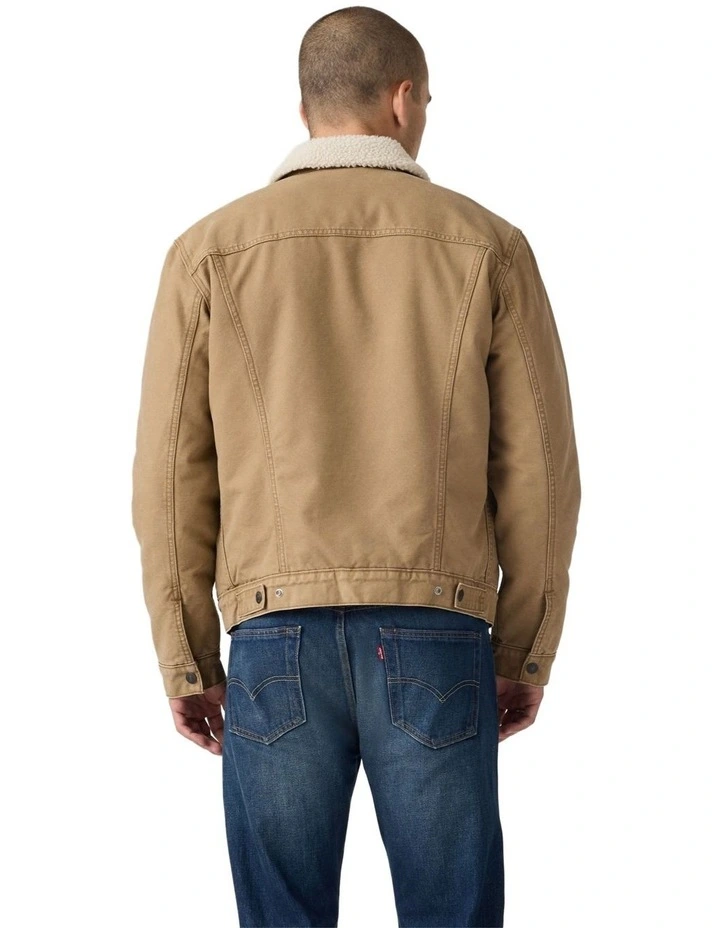 Type III Sherpa Trucker Jacket in Ermine image 4
