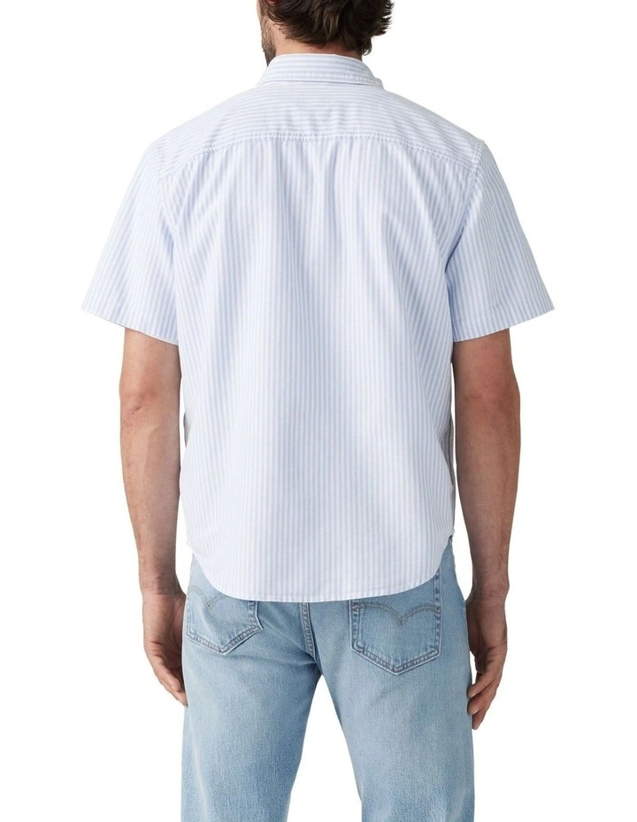 Short-Sleeve Authentic Button-Down in Blue image 2