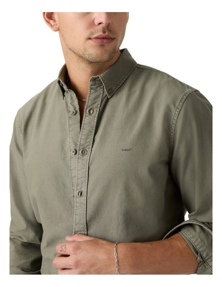 Authentic Button-Down Shirt in Mulled Basil image 3