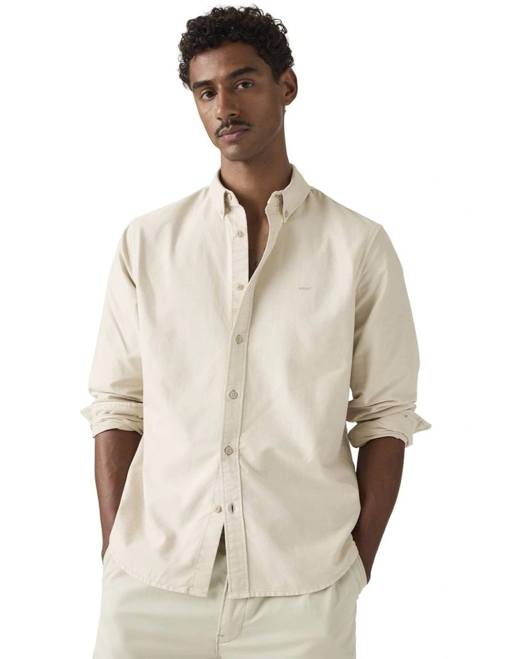 Authentic Button-Down Shirt in Pumice Stone image 1