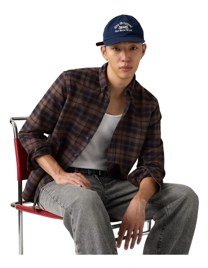 Authentic Button Down Shirt in Chocolate Garment Dye image 3