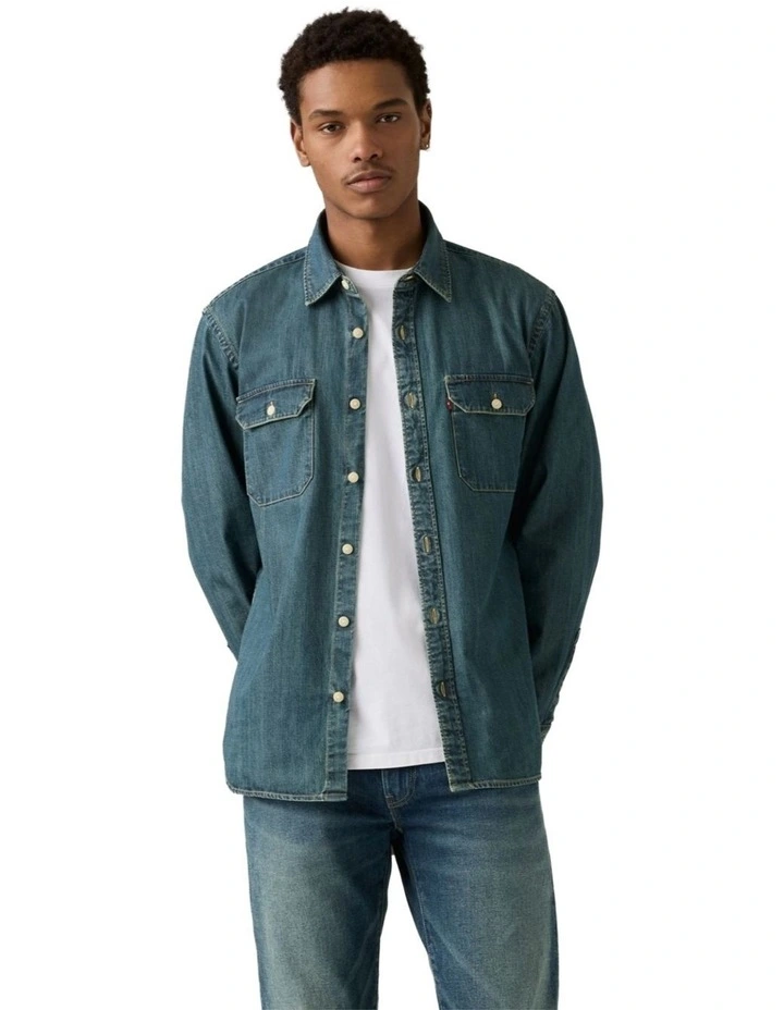 Jackson Worker Overshirt in Chopper Dark Wash image 1