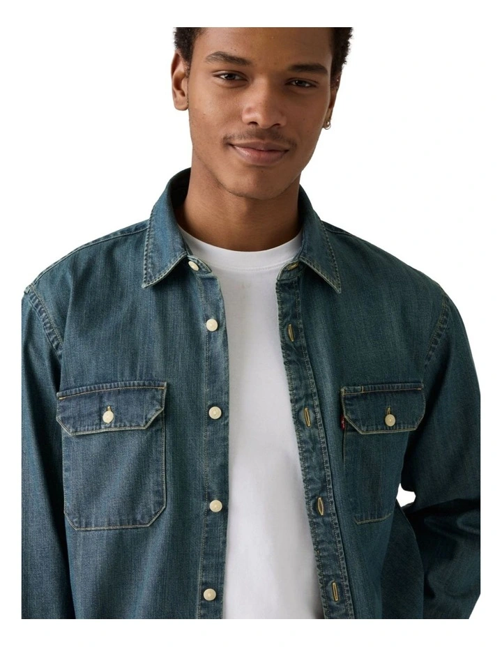 Jackson Worker Overshirt in Chopper Dark Wash image 3